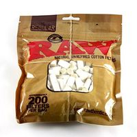 RAW Cigarette Filter Tips Bundle - 5 Bags - 1000 Filter Tips - All Natural - Regular by RAW