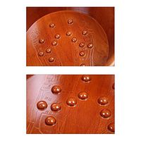 Foot Tub, Solid Wood Foot Soak Barrel,Household Oak Quality Foot Bath Barrel，with lid ， with Acupoint Massage Beads (Size : A)