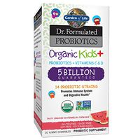 Garden of Life-Dr. Formulated Probiotics Organic Kids-Watermelon-Acidophilus and Probiotic Promotes Immune System,Digestive Health-Gluten,Dairy,Soy-Free,No Sugar Added-30 Chewables-Shipped Cold