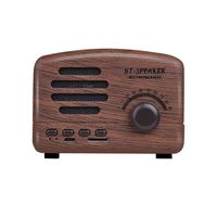 Volwco Retro Radio, Bluetooth 4.0 Wireless Speakers with Radio FM/AM, Nature Wood Home Audio Wireless Speakers with Super Bass and Subwoofer
