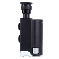 Belloc 2019 Hot Mini Portable Microscope Pocket 200X~240X Handheld LED Lamp Light Loupe Zoom