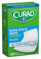 Curad Non-Stick Pads, 2 X 3 Inches, 10 Count