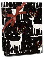 Midnight Black Deer Gift Wrap - 30" X 15' - Roll