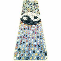 EliteShine Real Pebble Cobblestone Massage Mat Walkway Reflexology Health Care Pad Bathroom Mat Yoga Mat Bathoom Mat Indoor Health Keeping Corporate Gift