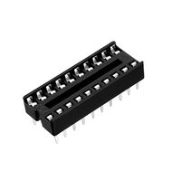 uxcell 10pcs 2.54mm Pitch 7.6mm Row Pitch 2 Row 20 Flat Pins Soldering DIP IC Chip Socket Adaptor
