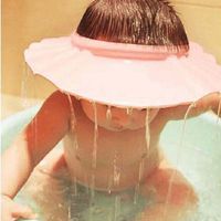 ABC Safe Shampoo Shower Bathing Bath Protect Soft Cap Hat for Baby Children Kids (Pink)