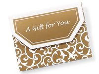 Elegant Gold Scroll Gift Card Holder - Set of 5