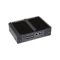 GigaIPC QBiX Pro AMD V1605B Embedded Fanless Mini PC with Quad Displays via HDMI, 4 x COM, Wide Input 9-36V DC-in