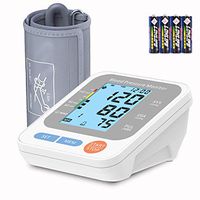 Blood Pressure Monitor Upper Arm, Mosafe Automatic Digital BP Machine with Soft Adjustable Cuff for Home Use 2x120 Reading Memory, Talking Function, LCD Backlight & Batteries Included