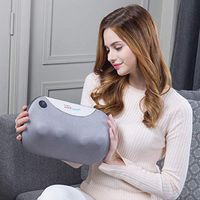 Hueplus Cordless On-The-Go All Purpose Massage Pillow with Heat for Back, Neck, Legs, Calves and Shoulders, Deep Massage for Pain Relief and Soreness, Convenient Use at Home, Office, Car Cordzero 60