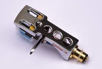 Chrome plated Headshell, cartridge, needle for Denon DJ VL12, DP-DJ100, SL-7D, DP-DJ101, DP-30L, DP-DJ151, DP-55K, DP-50L, DP-2700, DP-1800, GT-800, SL-5A, DP-2500, - MADE IN ENGLAND
