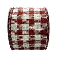 Ribbon-King Christmas Wired Edge Ribbons, Christmas Wreath, Autumn,Decorative, Gift Wrapping Ribbon, 2-1/2 Inch X 10 Yards (R&W Plaid L)