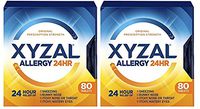 Xyzal Allergy 24 Hour 80 Tablets (Pack of 2)
