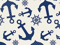 Printed Tissue Paper for Gift Wrapping with Design (Nautical Anchors), 24 Large Sheets (20x30)