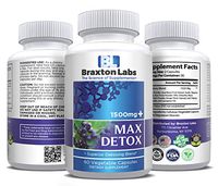 Braxton Labs Max Detox 1500mg+ 60 Capsules Helps to Cleanse Your Blood While Allowing it to retain Vital nutrients