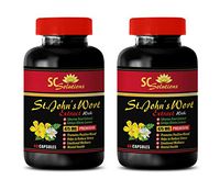 Depression Supplements Natural - ST. John's Wort Extract - St Johns Wort Bulk Supplements - 2 Bottles 120 Capsules