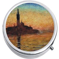 Monet Dusk Venice Classic Medical Pill Box Medicine Pill Box