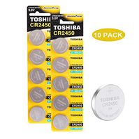 Toshiba CR2450 3V Lithium Coin Cell Battery Pack of 10