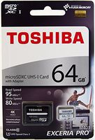 Toshiba 64GB EXCERIA PRO M401 microSDXC UHS-I U3 Card Class 10 microSD micro SD Card Memory Card with Adapter 95MB/s
