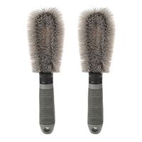 Kicode 2 Pack Car Motorcycle Wheel Tire Tyre Rim Cleaning Brush Scrubbing Washing Cleaner