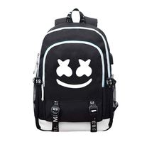 Backpack 3D Printed Kids School Bags DJ Boys Childs School Rucksack Unisex Women Laptop Backpacks Men Travel Rucksacks Bookbag with USB Charging Port (black)