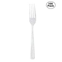 Plastic Wedding Party Cutlery 100 Pieces Fork Disposable Sl