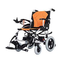 LS Electric Wheelchair, Foldable Portable Care Four-Wheeled Scooter, Aluminum Alloy Elderly Disabled Wheelchair, Detachable Battery (Color : Single Control)