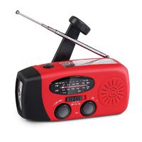 Accinouter Upgrade Portable Solar Emergency Weather Radio Hand Crank AM/FM NOAA Survival Radios with LED Flashlight 1000mAh Power Bank for Smart Phone for Home Outdoor Camping Traveling Earthquake
