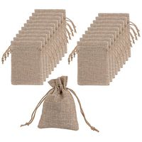 Mudder Burlap Bags with Drawstring Gift Bags for Wedding Party and DIY Craft, 4.5 x 3.5 Inch, Lot of 20