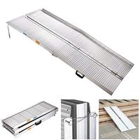 LiangDong Portable Folding Wheelchair Ramp Mobility Handicap Scooter Threshold with Carry Handle,Aluminum Alloy ，Max. Weight Capacity 600 lbs