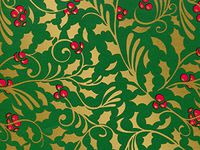 Holiday Classic - Gold Holly Gift Wrap 24"x833' Gift Wrap Full Ream Roll (1 roll) - Wraps -X4720F24