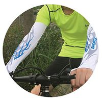 1 Pair Lengthen Cycling Arm Sleeves Sunscreen Protection Quick Drying Basketball Running Compression Arm Warmers Protectors,White,L