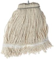 Impact 16116 Layflat Screw Type Cut End Cotton Blend Wet Mop Head, No-Tangle Band, 16 oz, White (Case of 12)