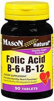 Mason Natural Folic Acid B-6 & B12, Tablets, 90 ea by Mason Natural