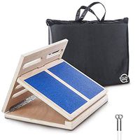 Professional Adjustable Wooden Incline Slant Board - Calf Stretcher - Increase Flexibility, Mobility, Pain Relief - Anti-Slip Design - Achilles, Plantar Fascia, Tight Calves - Standing Desk Accessory