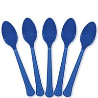 Extra Heavy Weight Plastic Spoons | 20ct (Bright Royal Blue)