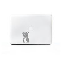 (2X) StickAny Laptop Series Pit Bull Sticker for MacBook Pro, Chromebook, Surface Pro, and More (Silver)