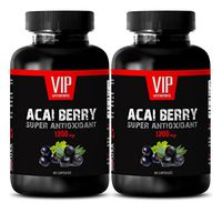 Acai Berry superfood - ACAI Berry Super ANTIOXIDANT Extract 1200 MG - Stress Relief- 2 Bottles 120 Capsules