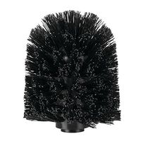 iDesign Plastic Replacement Toilet Bowl Brush Head for Master, Guest, Kid's, Office Bathroom, 3.25" x 3.25" x 4" - Black