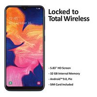 Total Wireless Samsung Galaxy A10e 4G LTE Prepaid Smartphone (Locked) - Black - 32GB - SIM Card Included - CDMA - with $35 Airtime Bundle