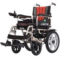 XSARACH Electric Wheelchair, Foldable Power Compact Mobility Aid Wheelchair, Lightweight Electric Power Wheelchair Reclining, Portable Scooter, Elderly and Disabled People