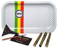 Bundle - 5 Items - Rolling Paper Depot Rolling Tray (Frost Racer), RAW Lean Loader Cone Filler and King Palms Slim Cones (3 Cones)