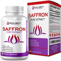 Pure Saffron Extract for Healthy Weight Loss-Natural Appetite Suppression Pills-Mood Booster Anti-Anxiety Saffron Supplement for Depression-Hunger Suppressant for Women and Men (60 Saffron Capsules)