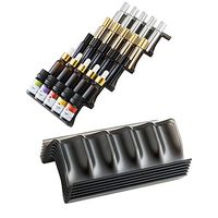 Buwico 5PC Essential Oil Bottles Storage Racks Oil Bottles Expandable Essential Oil Holders for 5ML 10ML 15ML 20ML Essential Oil Organizing Displaying Spice Oils Racks (5PCS, Black)