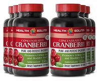Cranberry Fruit Capsules - Concentrated Cranberry 50: 1 - Reduce Stress and Anxiety (6 Bottles)