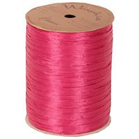 JAM PAPER Raffia Ribbon - Fuchsia - 100 Yards per Spool - Sold Individually