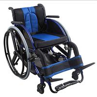 Attendant Propelled Wheelchair Folding Portable Aluminum Alloy Disabled Wheelchair, Leisure Sports Scooter, Foldable Self-Propelled Wheelchair