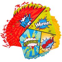 Superhero Comic Book Drawstring Party Favor Bags for Kids (12 x 10 in, 12 Pack)