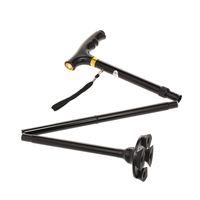 YMXLJJ Collapsible Cane Removable with LED Lights Travel Crutches Ultra-Wide Anti-Slip Base Suitable for Men and Women with Disabilities