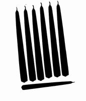 D'light Online Elegant Taper Premium Quality Candles, Hand-Dipped, Dripless and Smokeles - Set of 12 Individually Wrapped (10 Inch, Black)
